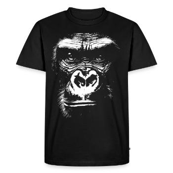 Funny Monkey T-Shirt - T-shirt Premium bio Homme - noir - Devant - Nico (187cm)
