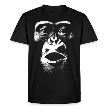 Funny Monkey T-Shirt - T-shirt Premium bio Homme - noir - Devant - Nico (187cm)