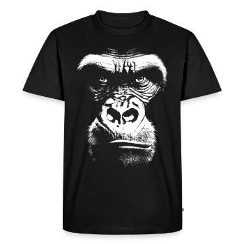Funny Monkey T-Shirt - T-shirt Premium bio Homme - noir - Devant - Nico (187cm)
