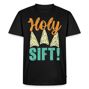 Chasse à la pointe de flèche à silex sacré - T-shirt Premium bio Homme - noir - Devant - Nico (187cm)