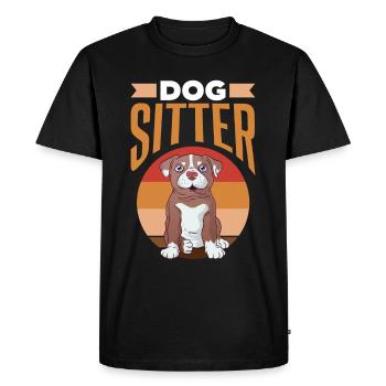 Dog Sitter Dog Dog Sitting Dog Sitting - Men's Premium Organic T-Shirt - black - Front - Nico (187cm)