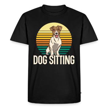 Dog Sitting Dog Dog Sitter Dog Sitting - T-shirt Premium bio Homme - noir - Devant - Nico (187cm)