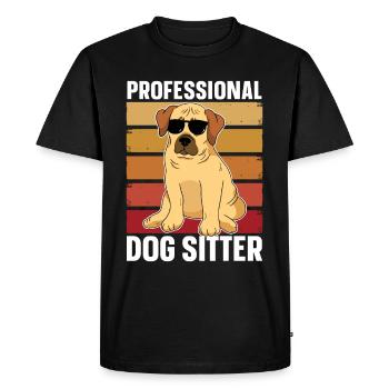 Dog Sitter Professionnel Dog Sitting - T-shirt Premium bio Homme - noir - Devant - Nico (187cm)