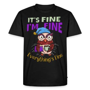 good, is all good, everything am - Men's Premium Organic T-Shirt - black - Front - Nico (187cm)