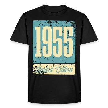 1955 Born Birthday Year of birth - Men's Premium Organic T-Shirt - black - Front - Nico (187cm)