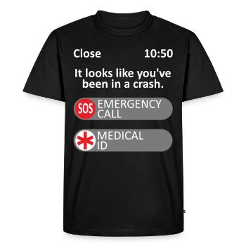 On dirait que vous avez été dans un crash - mème - T-shirt Premium bio Homme - noir - Devant - Nico (187cm)