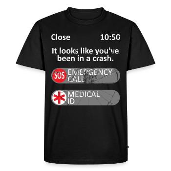 On dirait que vous avez été victime d’un accident - T-shirt Premium bio Homme - noir - Devant - Nico (187cm)