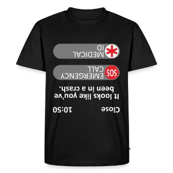 On dirait que vous avez été dans un crash - mème - T-shirt Premium bio Homme - noir - Devant - Nico (187cm)