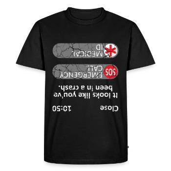 On dirait que vous avez été victime d’un accident - T-shirt Premium bio Homme - noir - Devant - Nico (187cm)