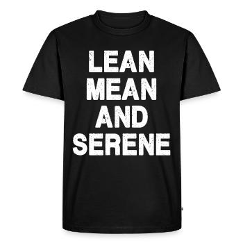 Maigre, méchant et serein - T-shirt Premium bio Homme - noir - Devant - Nico (187cm)