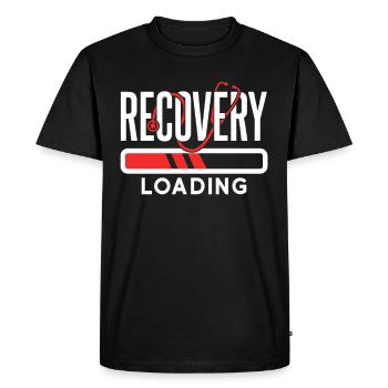 Récupération Chargement Patient Survivant du rétablissement - T-shirt Premium bio Homme - noir - Devant - Nico (187cm)