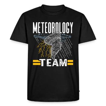 Équipe Météorologie Météorologue Prévisions météorologiques - T-shirt Premium bio Homme - noir - Devant - Nico (187cm)