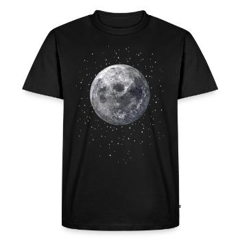 Luna Stars Moon Galaxy Astronomie - T-shirt Premium bio Homme - noir - Devant - Nico (187cm)