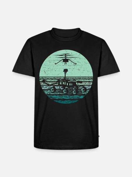 Planet Stars Moon Galaxy - Men's Premium Organic T-Shirt - black