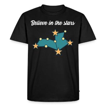 Croire aux étoiles - Horoscope astrologique - T-shirt Premium bio Homme - noir - Devant - Nico (187cm)