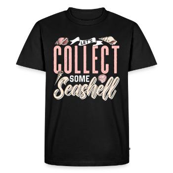 Let's collect shells Shell Shell Collector - Men's Premium Organic T-Shirt - black - Front - Nico (187cm)