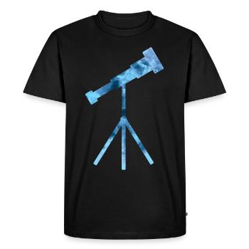 Telescope lover astronomy - Men's Premium Organic T-Shirt - black - Front - Nico (187cm)