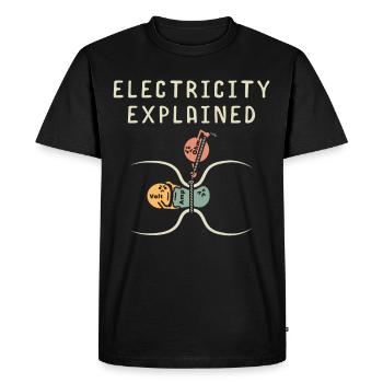 Etudiant électricien électricien - T-shirt Premium bio Homme - noir - Devant - Nico (187cm)