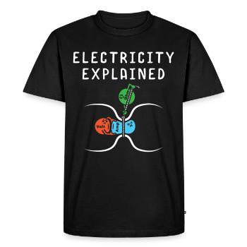 Natural Sciences Electrical Engineering - Men's Premium Organic T-Shirt - black - Front - Nico (187cm)