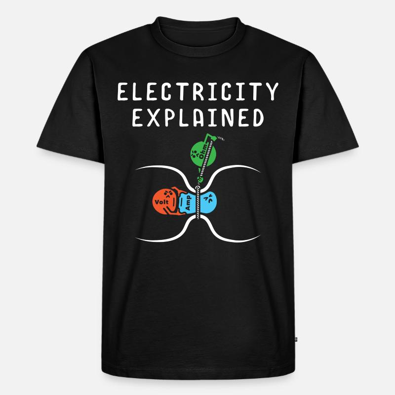 Natural Sciences Electrical Engineering - Men's Premium Organic T-Shirt - black