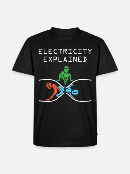 Electron physics - Men's Premium Organic T-Shirt - black