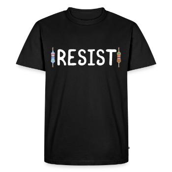 Physique Symbole Science Nerd - T-shirt Premium bio Homme - noir - Devant - Nico (187cm)