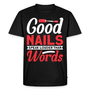 Vernis à ongles Nail Design Manucure Nail Studio Nails - T-shirt Premium bio Homme - noir - Devant - Nico (187cm)