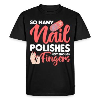 Vernis à ongles Nail Design Manucure Nail Studio Nails - T-shirt Premium bio Homme - noir - Devant - Nico (187cm)