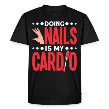 Vernis à ongles Nail Design Manucure Nail Studio Nails - T-shirt Premium bio Homme - noir - Devant - Nico (187cm)