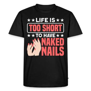 Vernis à ongles Nail Design Manucure Nail Studio Nails - T-shirt Premium bio Homme - noir - Devant - Nico (187cm)
