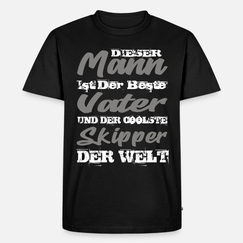Skipper - Männer Premium Bio T-Shirt - Schwarz