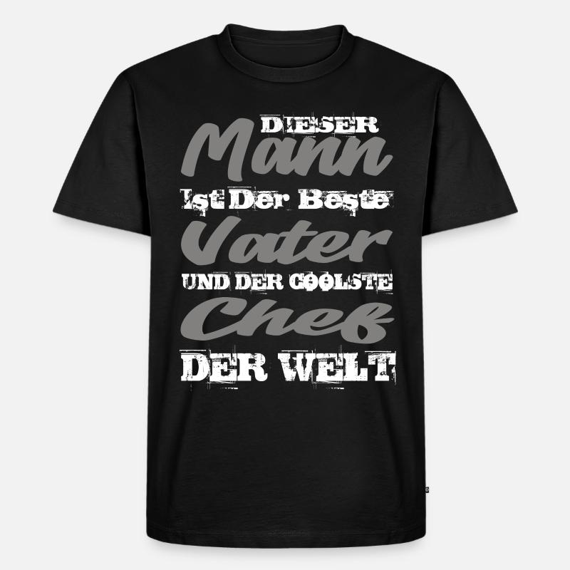 Chef - Männer Premium Bio T-Shirt - Schwarz