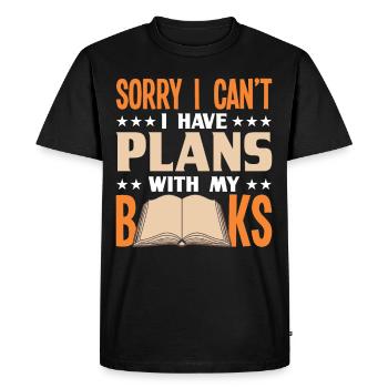 Rat de bibliothèque Livres Lire Livre Rat de bibliothèque - T-shirt Premium bio Homme - noir - Devant - Nico (187cm)