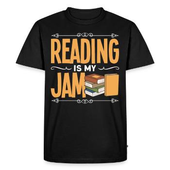 Rat de bibliothèque Livres Lire Livre Rat de bibliothèque - T-shirt Premium bio Homme - noir - Devant - Nico (187cm)