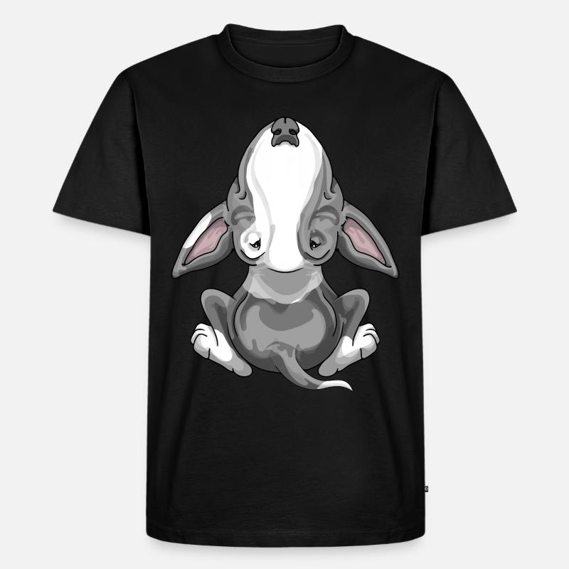Bullterrier bekämpft graue Flecken - Männer Premium Bio T-Shirt - Schwarz