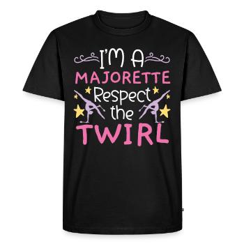 I am a majorette Respect the vortex Bato - Men's Premium Organic T-Shirt - black - Front - Nico (187cm)