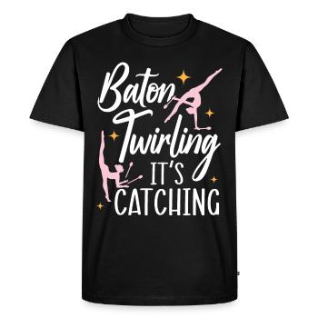 Baton Twirling It's Captivating Baton Twirling - Men's Premium Organic T-Shirt - black - Front - Nico (187cm)