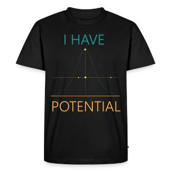 I have potential physics major - Men's Premium Organic T-Shirt - black - Front - Nico (187cm)