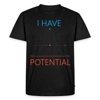 Majeure en physique J’ai du potentiel - T-shirt Premium bio Homme - noir - Devant - Nico (187cm)