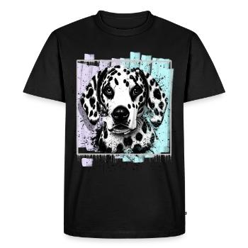 Dalmate - T-shirt Premium bio Homme - noir - Devant - Nico (187cm)