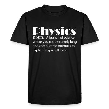 Physics Definition Physicist - Men's Premium Organic T-Shirt - black - Front - Nico (187cm)