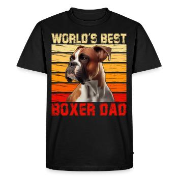 World's best Boxer Dad - Men's Premium Organic T-Shirt - black - Front - Nico (187cm)