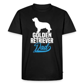Golden Retriever Dad - Men's Premium Organic T-Shirt - black - Front - Nico (187cm)