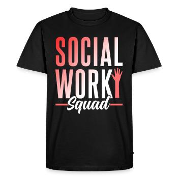 Social Work Team Social Worker Social Work - Men's Premium Organic T-Shirt - black - Front - Nico (187cm)