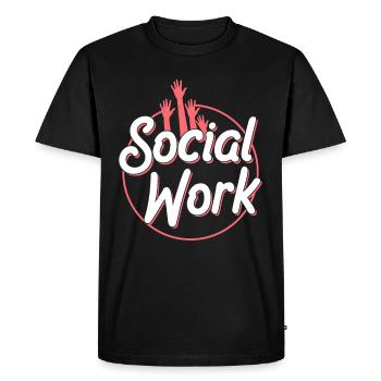 Travail social Travail social Profession de travailleur social - T-shirt Premium bio Homme - noir - Devant - Nico (187cm)