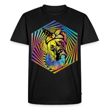 Boxeur - T-shirt Premium bio Homme - noir - Devant - Nico (187cm)