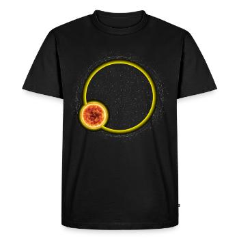Astronome d’astronomie de l’éclipse lunaire - T-shirt Premium bio Homme - noir - Devant - Nico (187cm)