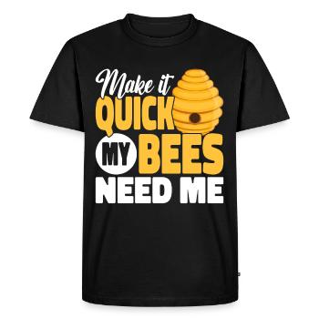 beekeeper beekeeper bees honey bee beekeeping - Men's Premium Organic T-Shirt - black - Front - Nico (187cm)