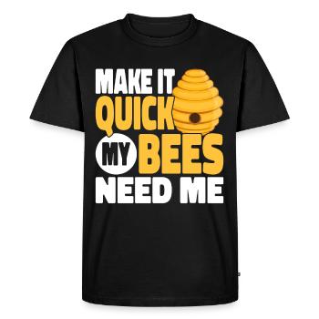 beekeeper beekeeper bees honey bee beekeeping - Men's Premium Organic T-Shirt - black - Front - Nico (187cm)