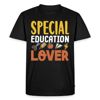 Amoureux de l’éducation spécialisée Enseignants en éducation spécialisée - T-shirt Premium bio Homme - noir - Devant - Nico (187cm)